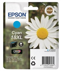 Epson18Xlinkjetcart Hy Cyan C13T18124012                     6.6ml Cyan Ref C13T18124012