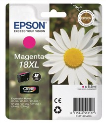 Epson18Xl Inkjetcart Hy Mag C13T18134012                     6.6ml Magenta Ref C13T18134012