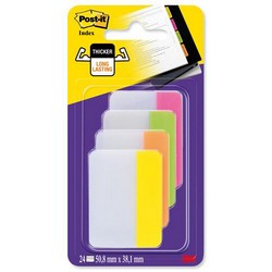 Postit Index Strong Filing Tabs PK24 Ast                    n/Lim/Ora/Yel Ref 686-PLOY [Pack 24]