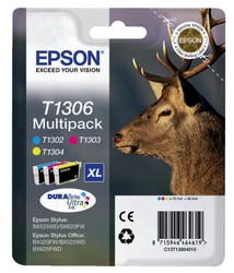 Epson Inkcarts C/M/Y C13T13064012 PK3                       l1005pp 10.1ml Ref C13T13064012 [Pack 3]