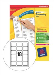 Avery Fsc Lserlbl 63.5x46.6Wht L7161-250                    6mm White Ref L7161-250 [4500 Labels]