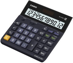 Casio Desk Calc Black Dh-12Ter                               Power 151x32x158mm Black Ref DH-12TER