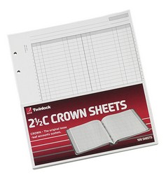 Crown Shts Double Ledger F1 2.5 C PK100                      [Pack 100]