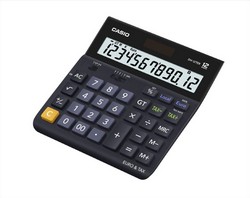 Casio Desk Calc Black Dh-12Ter                               Power 151x32x158mm Black Ref DH-12TER